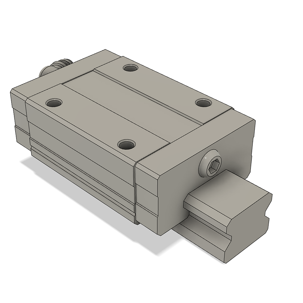 LSD15BK-HN-H-B-M4 AIRTAC LOW PROFILE RAIL BEARING<br>LSD 15MM SERIES, HIGH ACCURACY WITH LIGHT PRELOAD (B), SQUARE MOUNT - NORMAL BODY